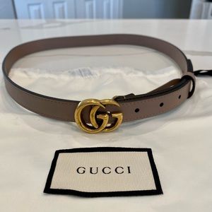 Gucci Double G buckle belt.